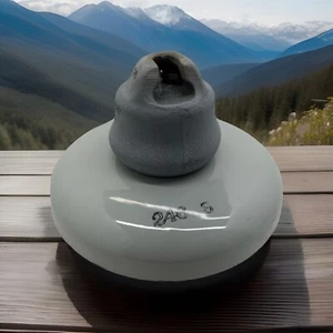 VINTAGE 1999 PORCELAIN INSULATOR 20,000 Lbs MARKED LAPP USA 654512 LARGE SAUCER - Picture 1 of 24