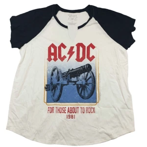 Camiseta Raglán Torrid Talla 4 Ajuste Clásico AC/DC para aquellos a punto de rockear 1981 Cañón - Imagen 1 de 6