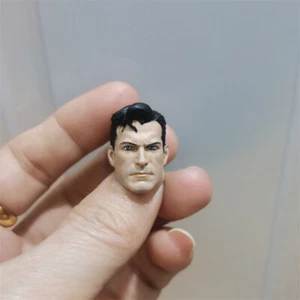 Painted 1/12 Scale The Younger Handsome SuperMan Head Sculpt Fit 6" Mezco Figure - Picture 1 of 3