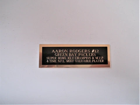 Aaron Rodgers Football Card Green Bay Packers Card Plaque Nameplate 1" X 3" Cover