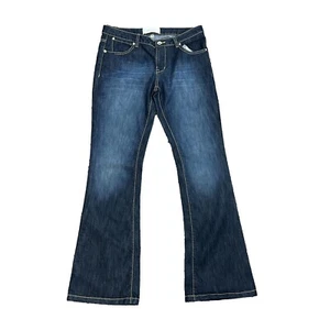 Paper Denim & Cloth Womens Flare Jeans Size 10 Stretch Dark Wash 5 Pocket - Picture 1 of 9