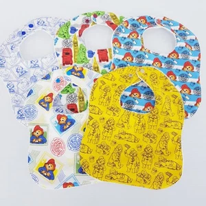 Baby Bibs Paddington Bear Mixed Prints 5 x Pack 100% Cotton Handmade New - Picture 1 of 13