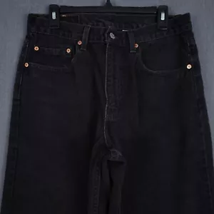 Vintage Levis 505 Jeans Mens 34x32 (Fits 31x31) Black Relaxed Fit Denim - Picture 1 of 16