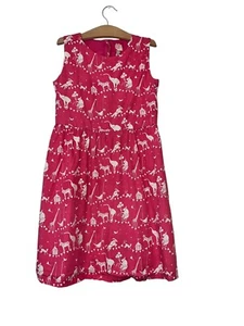 Joules The Tom Joule Pink Circus Print Dress Sz 9-10 Industrial Zipper - Picture 1 of 3