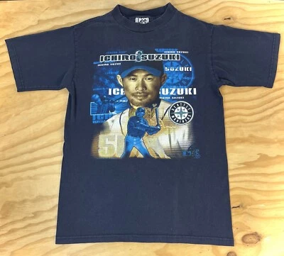 Camisa De Colección Ichiro Suzuki Juvenil Grande (14-16) Seattle Mariners 2001 Rookie Lee Foto 1 de 4