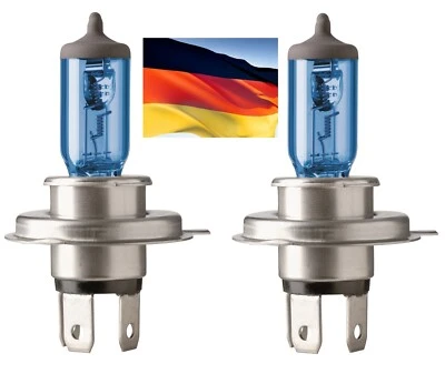 Flosser MegaBlue 9003 HB2 H4 100/90W White Two Bulbs Head Light Replacement Lamp - Image 1 of 4