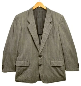Comme des Garcons Homme Vintage 80s 90s Wool Tailored Blazer Gray Black Stripes - Picture 1 of 4