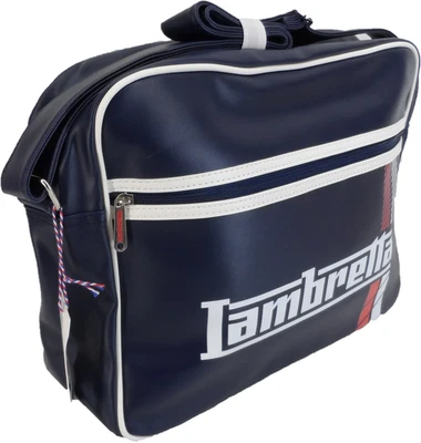 Lambretta Classic Retro Navy/White Messenger Bag - Image 1 of 4