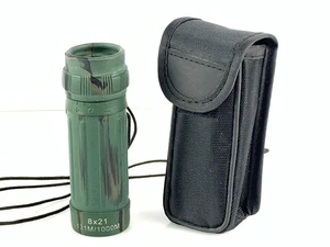 Monocular 8x21mm Camouflage Rubber Armored Coating Compact Size Case 131m/1000m - Picture 1 of 13