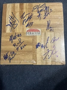SYRACUSE BALONCESTO FIRMADO AUTÓGRAFO 12x12 LOGO TABLERO PISO JIM Borhein - Imagen 1 de 4