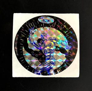 ROBOT SPACE SCI-FI SPACE fantasy VINTAGE sticker prism prismatic large foil - Picture 1 of 3