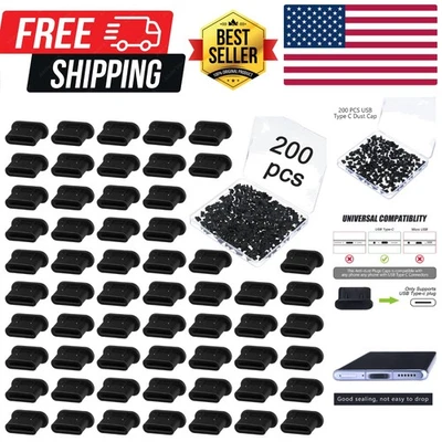 200 Piezas USB C Tipo C Tapones Antipolvo Cubierta con Caja de Almacenamiento con A... Foto 1 de 4