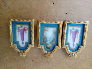 Rare Set Of 3 Antique French Sewres Plaque Parts For Clock/Garnitures-Mid 19c. - Picture 1 of 8