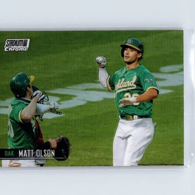 2021 Stadium Club Chrome Matt Olson #69 Refractor Oakland Athletics - Image 1 of 2