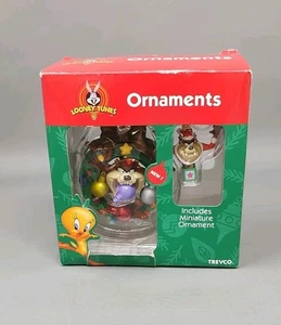 Vintage 1999 Taz Looney Tunes Weihnachtsschmuck & Mini Tasmanischer Teufel Trevco  - Bild 1 von 6