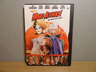 Mars Attacks (DVD, 1996) - Jack Nicholson, Glenn Close, Danny Devito, Brosnan - Image 1 of 2