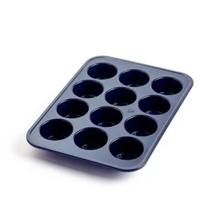 Blue Diamond 12 Cup Muffin Tray PFAS-Free Non-Stick Ceramic (Open Box) - Picture 1 of 6