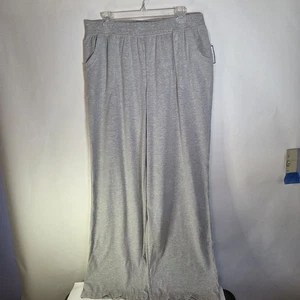 Croft & Barrow Womens 1X Light Gray Pockets Soft Casual Sleep Lounge Pants - Picture 1 of 7