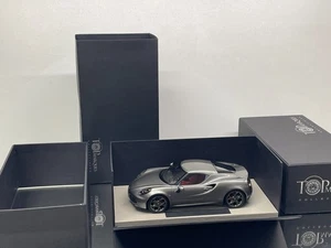 TOPMARQUES BBR ALFA ROMEO 4C 2014 -GREY MET. 1:18 rare color- GOOD IN BOX - Picture 1 of 10