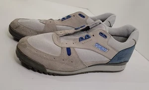 Specialized Bicycle Bike Shoes Clipless Lt Grey & Blue Suede & Textile 9.5 Men's - Picture 1 of 14
