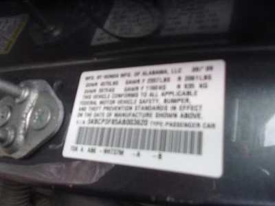 Passenger Right Sun Visor Illuminated Fits 10-11 ACCORD 581383 Foto 1 de 4