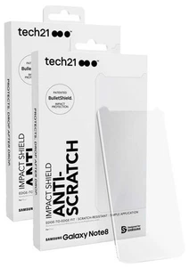 2x Tech21 Impact Shield Anti-Scratch Screen Protector for Samsung Galaxy Note 8 - Picture 1 of 6