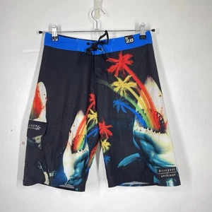Billabong Board Shorts Mens W28 S Black Multi Platinum Stretch White Mike Swim - Picture 1 of 15