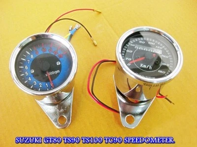 Fit SUZUKI GT80 TS90 TS100 TC90 TSPEEDOMETER & TACHOMETER SET "accessory"[as098] Foto 1 de 4