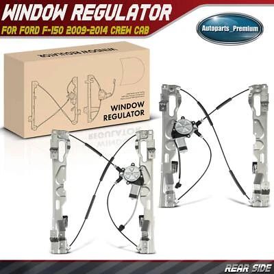 2x Regulador de ventana eléctrica trasera izquierda y derecha y conjunto de motor para Ford F-150 2009-2014 Foto 1 de 4