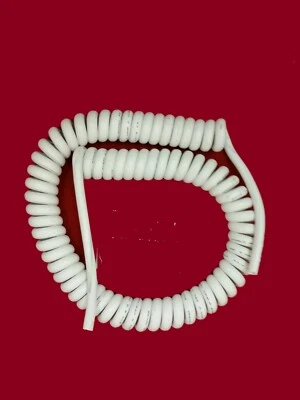 ADVANCED RETRACTABLE CABLES 3 CORE 2.5sqmm COILED WHITE LSZH 16amp POWER CABLE, 750mm (29.5") COIL LENGTH #