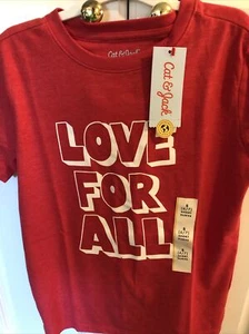 LOVE FOR ALL Red Youth T-Shirt - LGBTQIA+ Friendly Kids S (6-7) / M (8-10) -NEW! - Picture 1 of 9