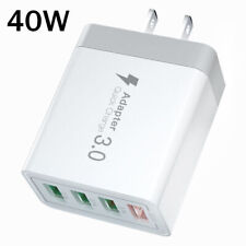 40W 4 Port Fast Quick Charge QC 3.0 USB Wall Charger Adapter For iPhone Samsung