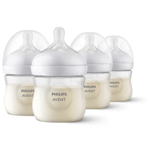 NEW Philips Avent Natural Response Baby Bottle Pack of 4 4oz/125ml Flow 2 Nipple - Picture 1 of 6