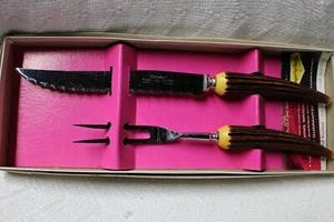 Regent Sheffield Stainless Cutlery Set With Antler Handles (NEW) - Picture 1 of 2