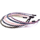  6pcs Crystal Headband Double Rows Rhinestone Hairband Thin Hair for Women Girls