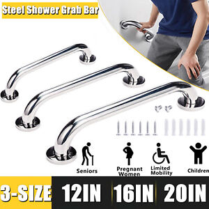 12"/16"/20" Bathroom Handle Shower Grab Bar Safety Hand Rail Support For Elderly