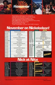 1985 Nickelodeon: Nick at Nite November Vintage Print Ad - Picture 1 of 1