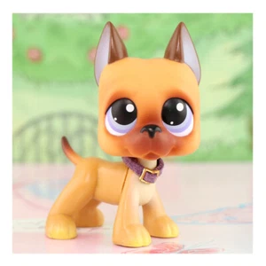 Pet Shop Little Figure Animal Toy Great Dane #244 with Collar Cute Kids Gift - Picture 1 of 2