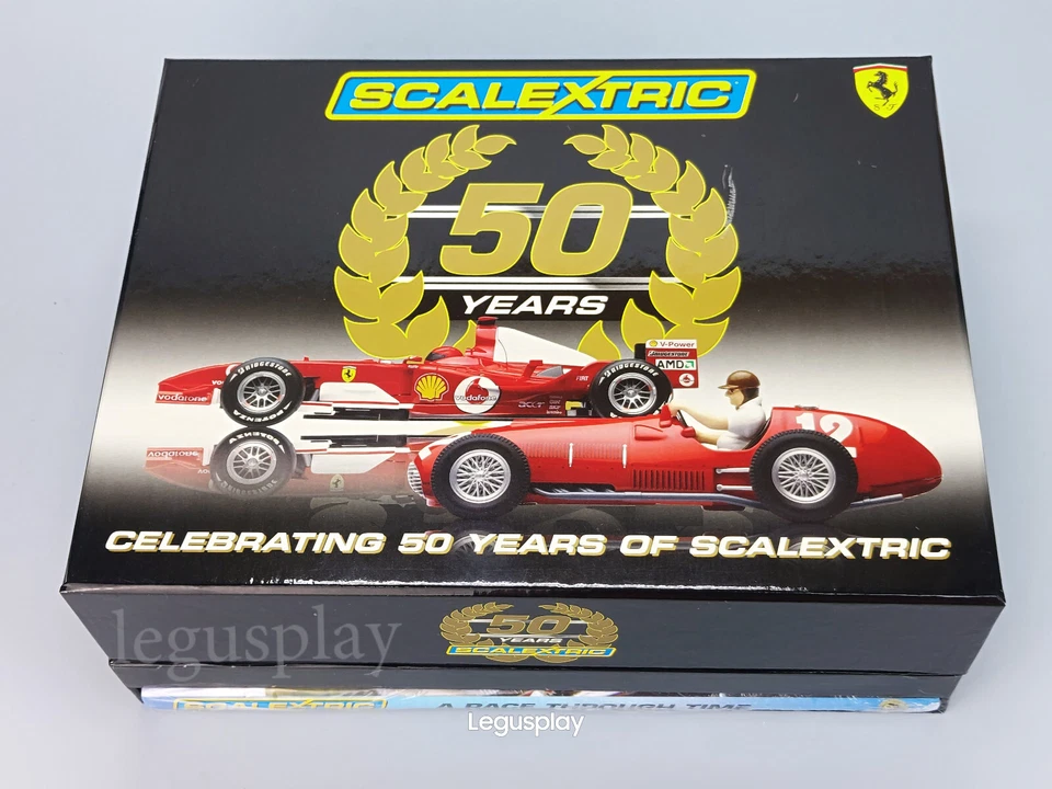 Scalextric C2782A Ferrari 50th Anniversary 2 Car Set With Book NOS