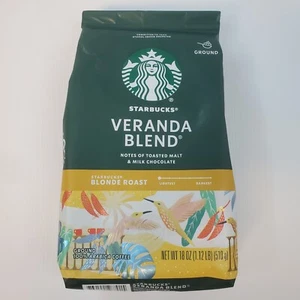 Starbucks Arábica Granos Veranda Mezcla Rubio Tostado Café Molido 18 OZ Exp 04/25 - Imagen 1 de 9