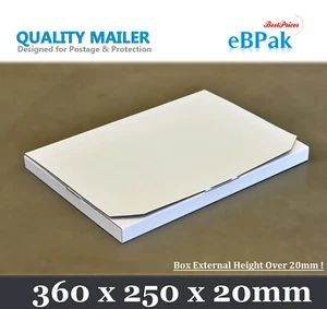 200x Mailing Box 360 x 250 x 20mm B4 Superflat Rigid Envelope Mailer B102 - Picture 1 of 1