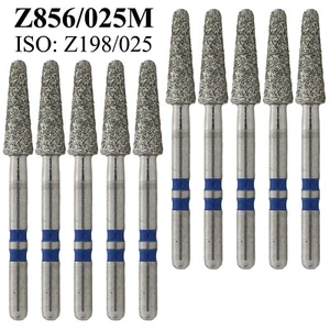 Fresas cónicas de extremo redondo medio FG Z856-025M para corte de circonita con fresas dentales de diamante - Imagen 1 de 22