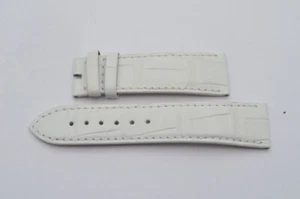 CHOPARD VINTAGE LEDER ARMBAND 20MM DORNSCHLIESSE 18MM VINTAGE NEU WEISS - Bild 1 von 2