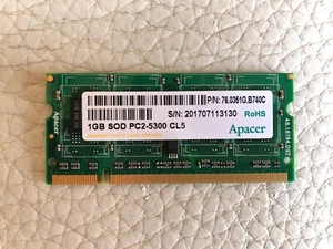 APACER DDR2 20pcs 1GB SOD PC2-5300 CL5 - Picture 1 of 2