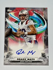 2024 Topps Inception - Drake Maye - Red ON CARD AUTO /75 (RC) - Picture 1 of 2