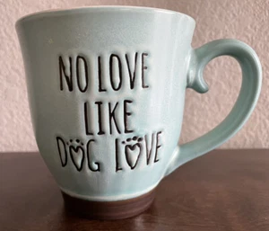 Spectrum Designz Mug “No Love Like Dog Love”Teal/Brown Coffee Tea Cup Puppy - Picture 1 of 6
