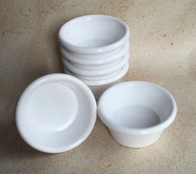 NEW 12 White 1.5 Oz Melamine Ramekins Condiment Cups Dip Bowls Lot Gessner 0360 - Image 1 of 4