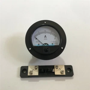 62C2 DC 0-20A Round Analog Amp Panel Meter Current Ammeter DC 20A w 75mV Shunt - Picture 1 of 4