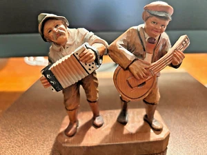 RARE ANRI WOOD CARVING (MUSICIANS) - Picture 1 of 8