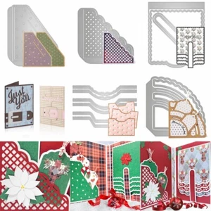 Stencil per fare cartoline di Natale metallo taglio fustelle fai da te album artigianale scrapbooking - Foto 1 di 19